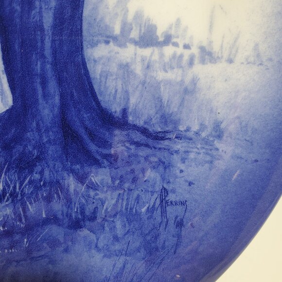 DJC Collectables Blue & White Children Wall Plate Royal Doulton Style, England - Picture 5 of 6